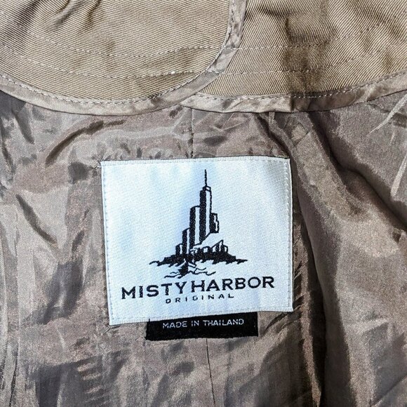 Taupe Double Breasted Trench Coat by Misty Harbor - Picture 9 of 11